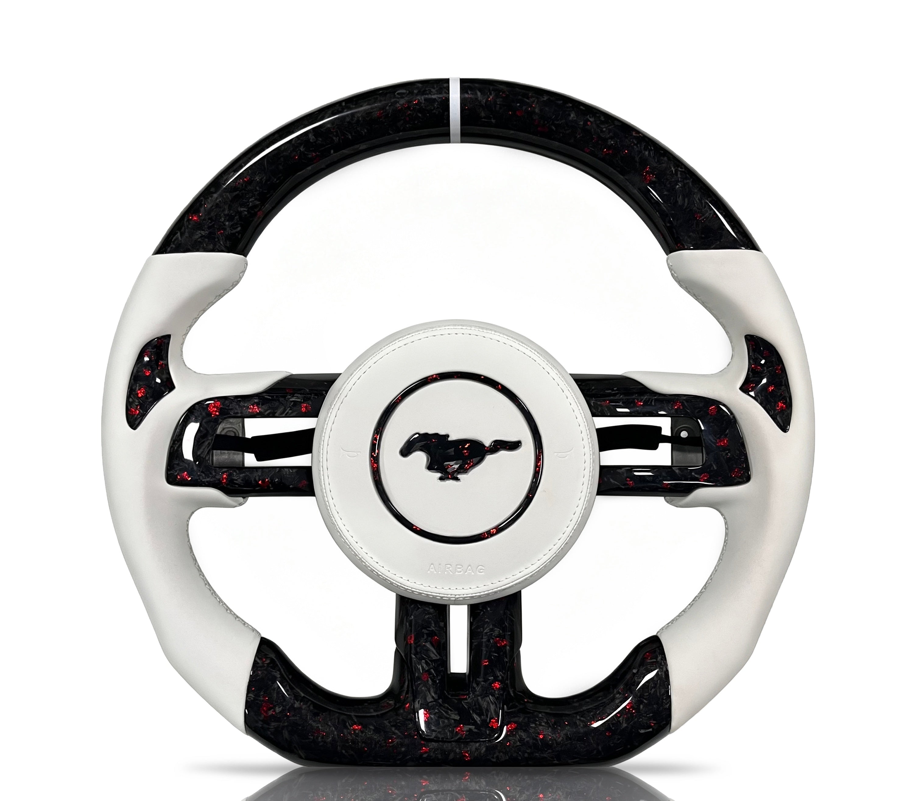 Vero Motorsport Ford Mustang Forged Carbon Fibre & Leather Steering Wheel (Design 16)