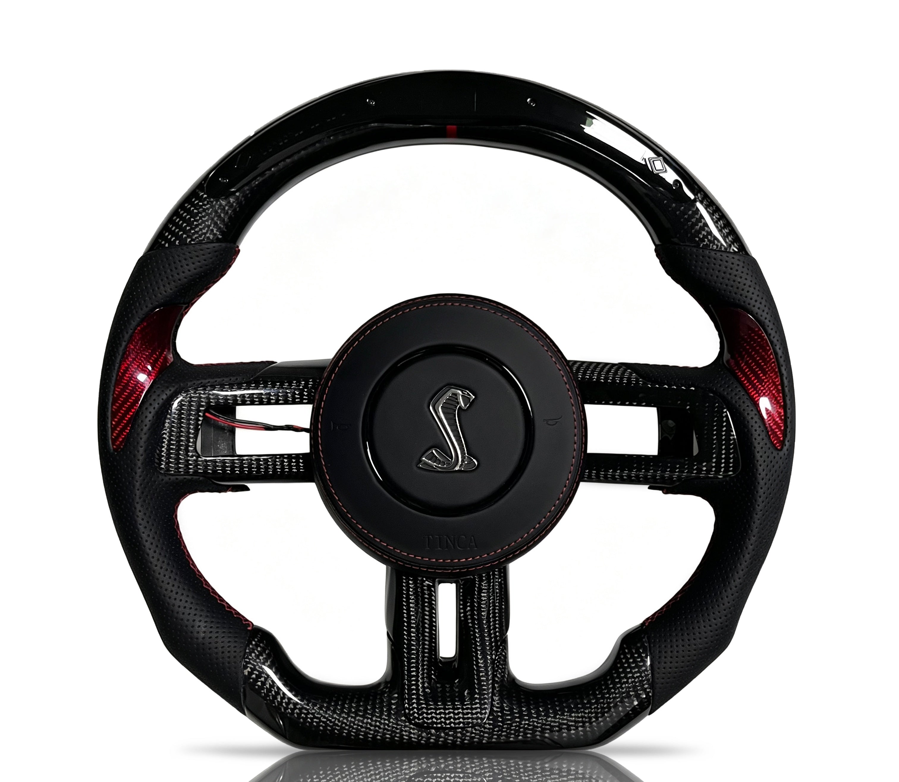 Vero Motorsport Ford Mustang Carbon Fibre & Perforated Leather Steering Wheel (Design 21)