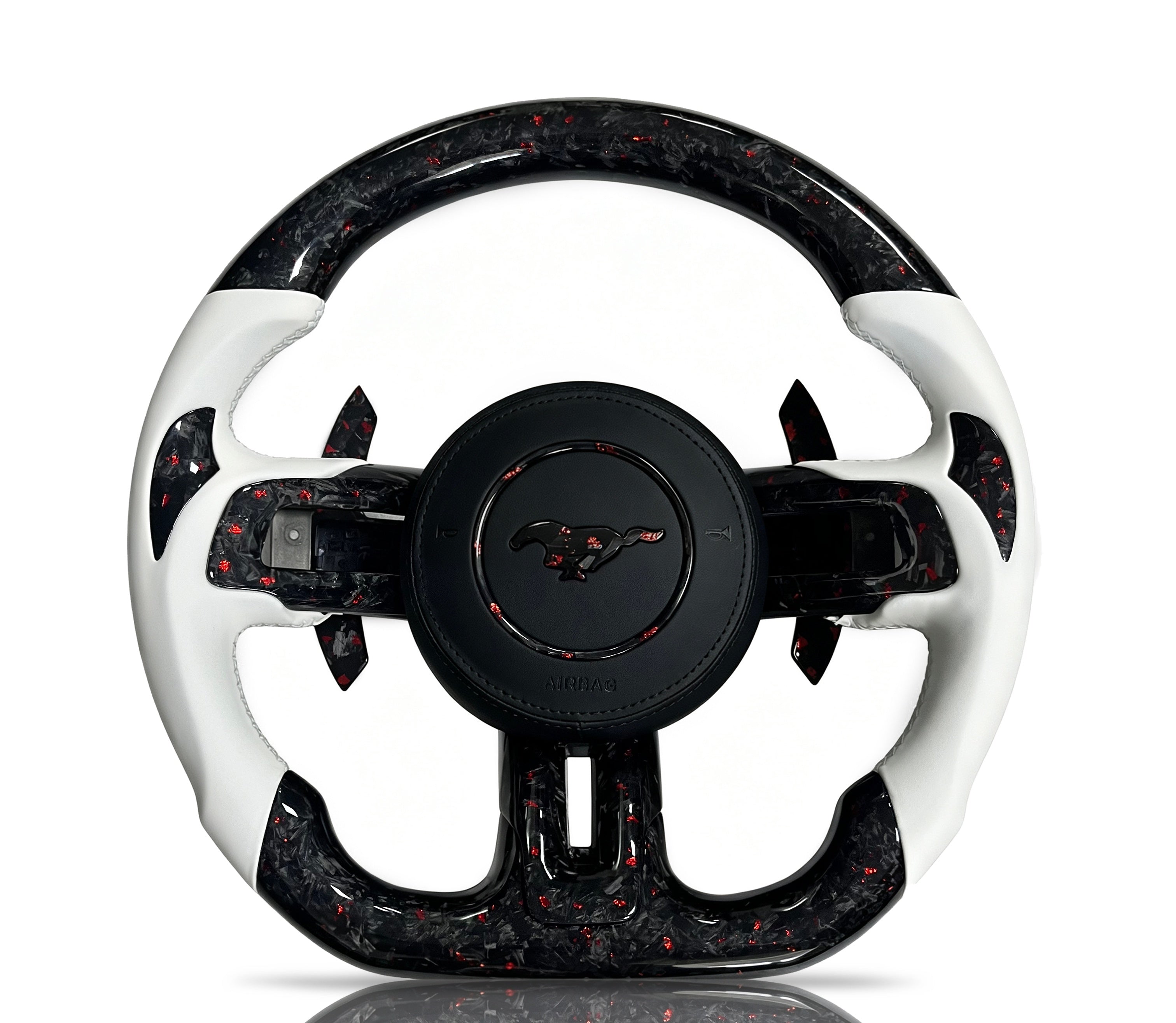 Vero Motorsport Ford Mustang Forged Carbon Fibre & Leather Steering Wheel (Design 22)