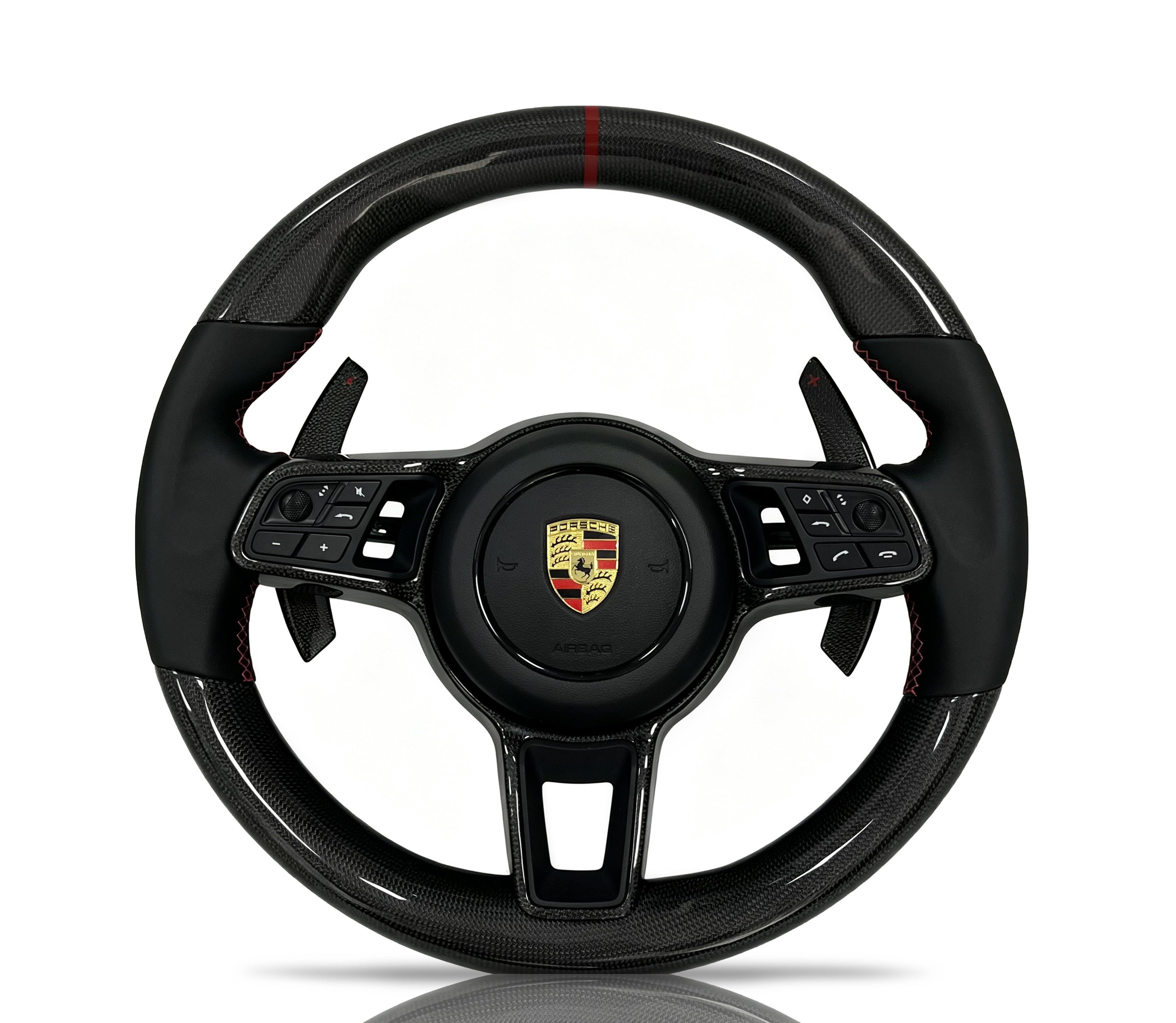 Vero Motorsport Porsche Carbon Fibre & Smooth Leather Steering Wheel (Design 5)