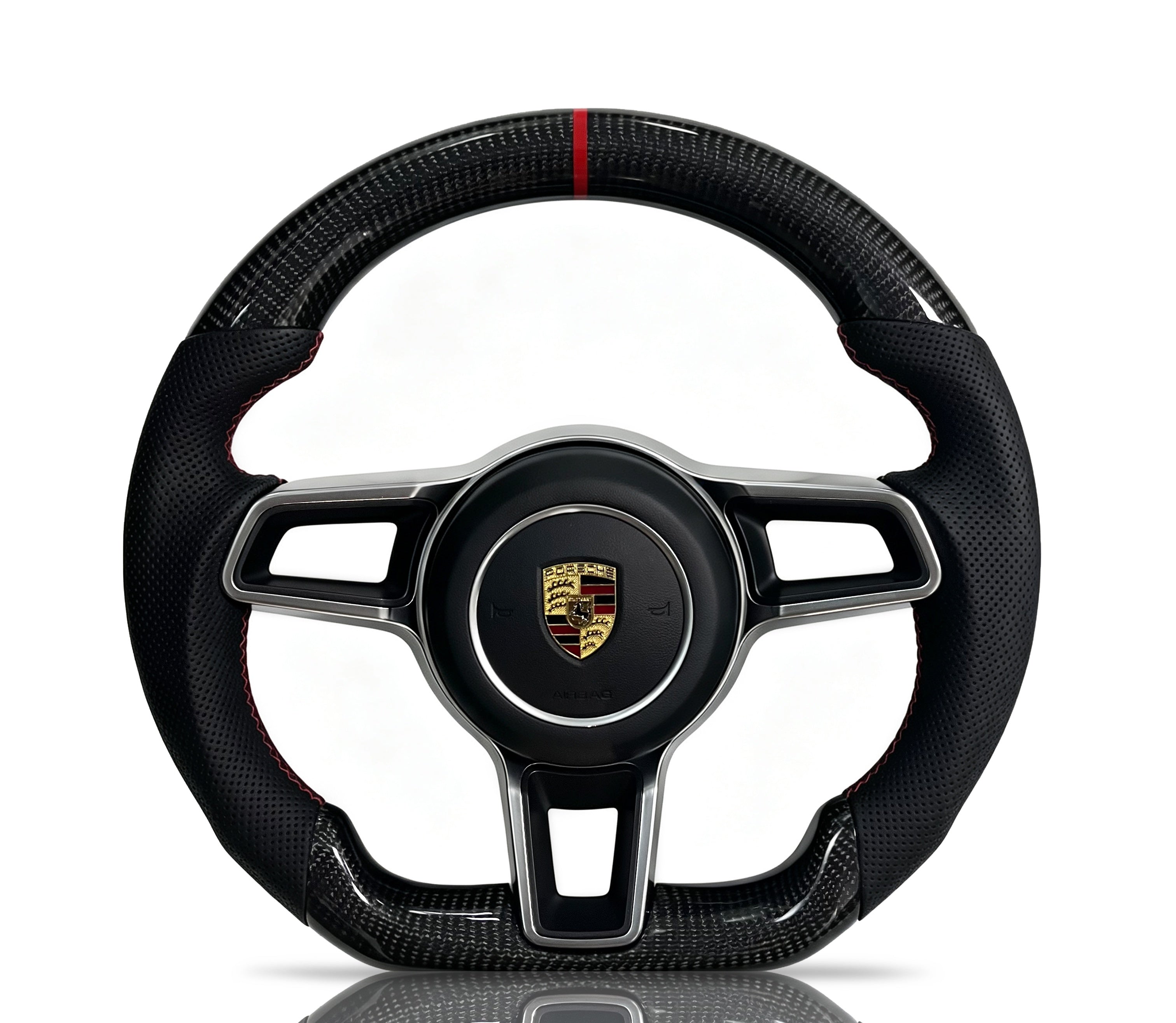 Vero Motorsport Porsche Carbon Fibre & Perforated Leather Steering Wheel (Design 10)