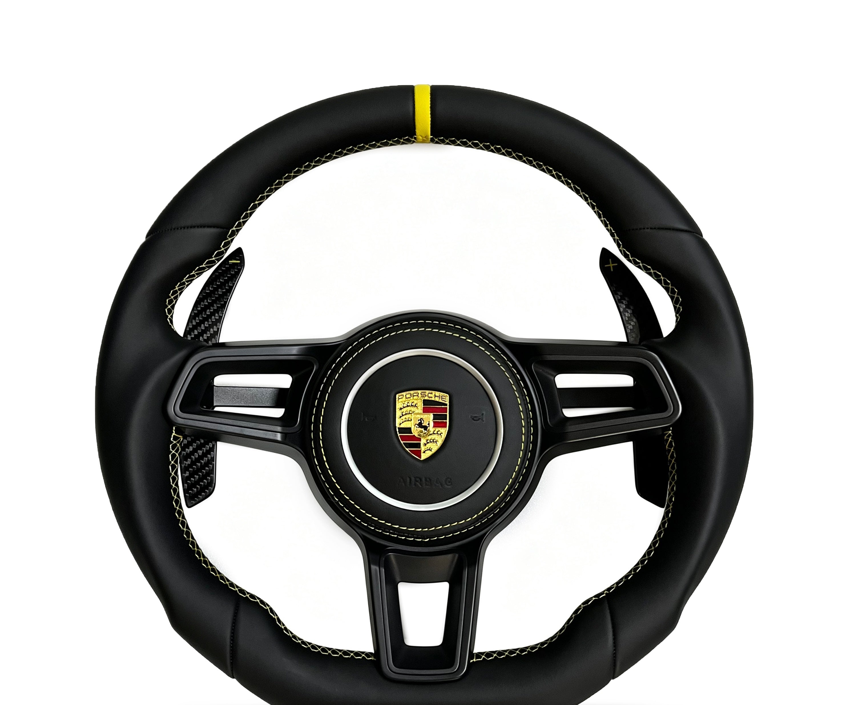 Porsche Smooth Leather Steering Wheel (Design 14) on a clean white background