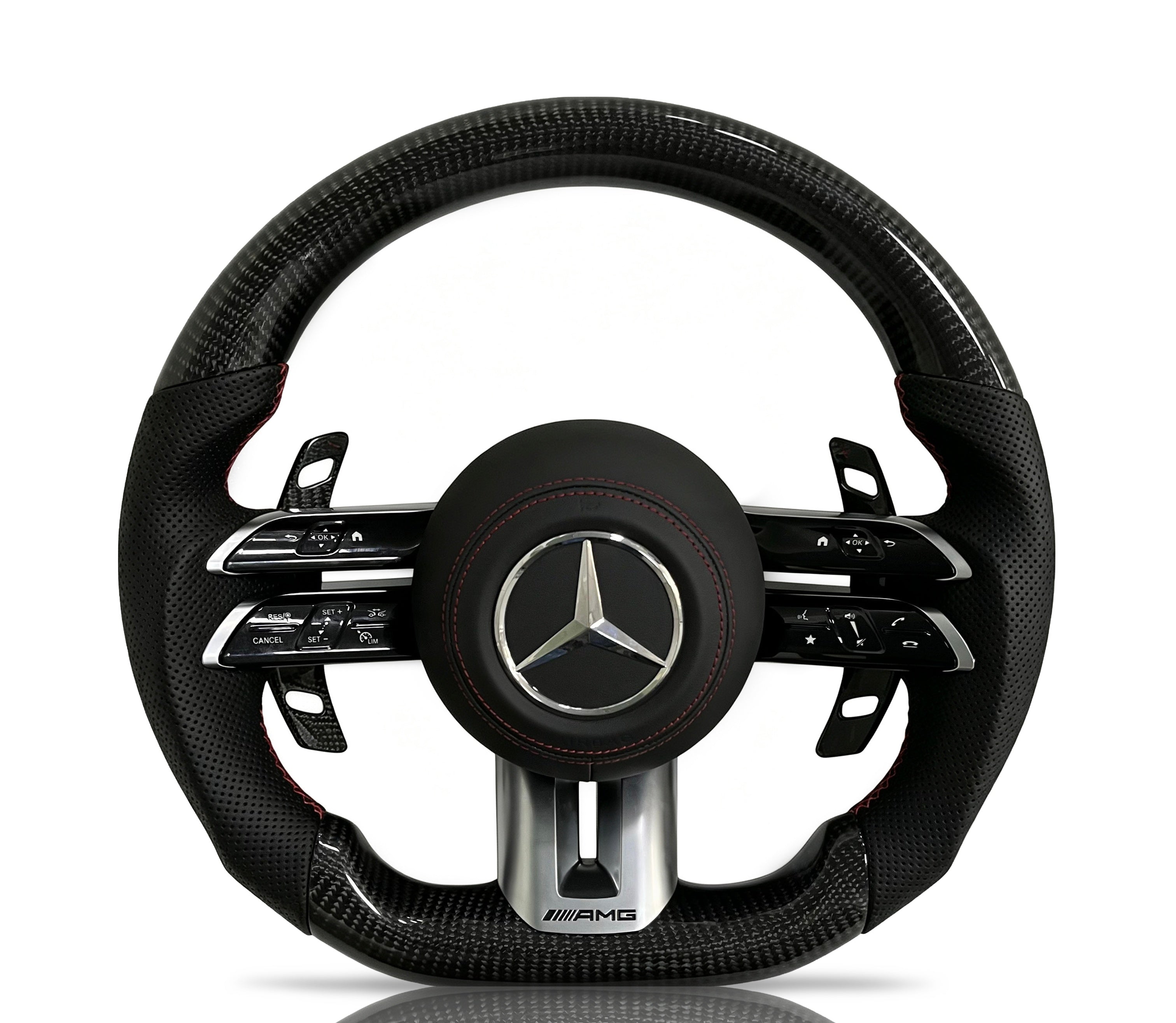 Vero Motorsport Mercedes-Benz Carbon Fibre & Perforated Leather Steering Wheel (Design 30)