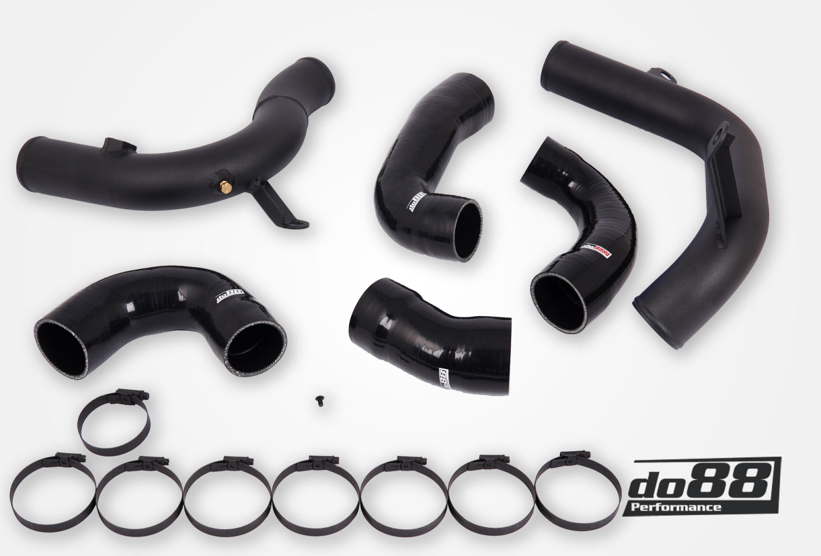 do88 AUDI SEAT SKODA VW 1.8 / 2.0 TSI (MQB) OEM IC Pressure pipes, Black hoses - TR-340-OE-3-S