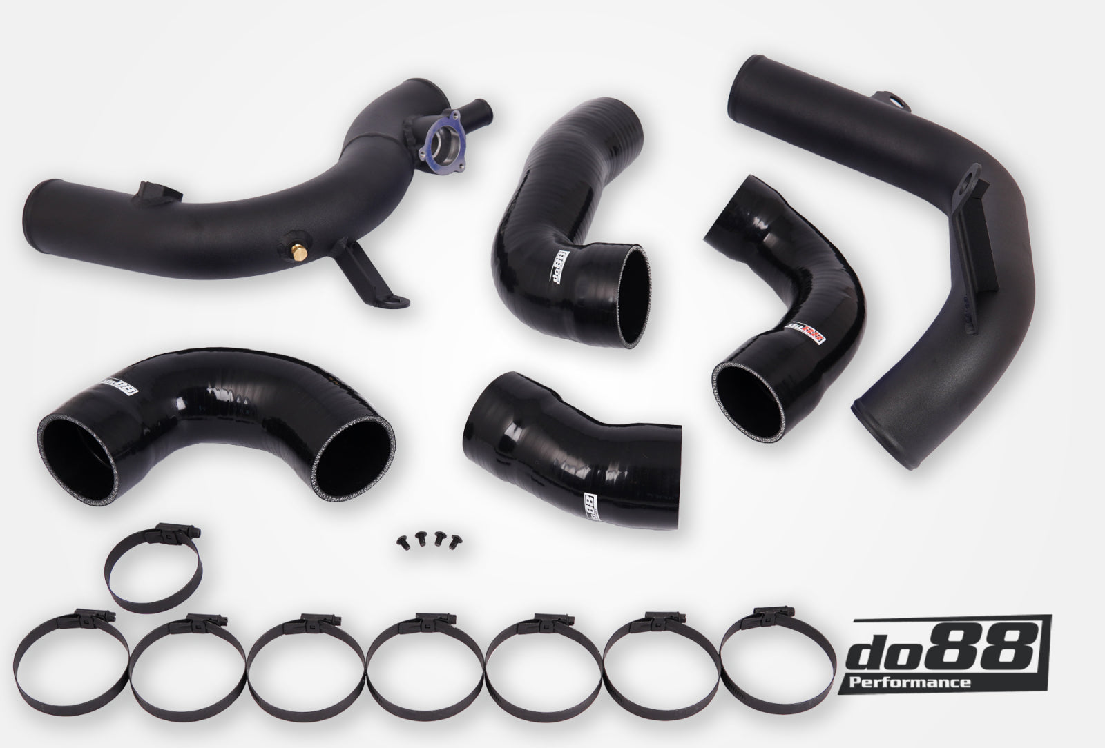 do88 VAG 2.0 TSI EA888 Gen4 (300hp+) do88 IC Pressure pipes, Black hoses - TR-340-do88-1-S