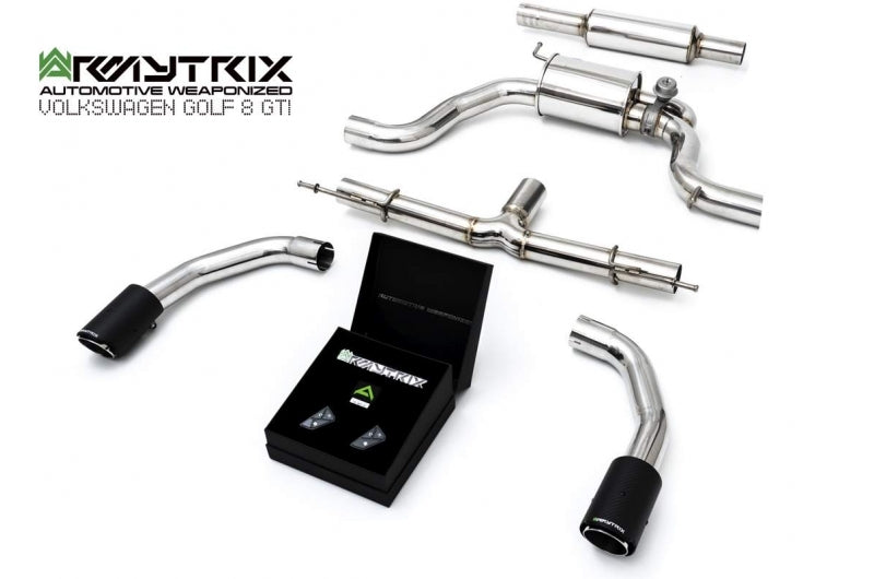 Armytrix Stainless Steel Valvetronic Cat Back Exhaust System Volkswagen Golf GTI MK8 20+