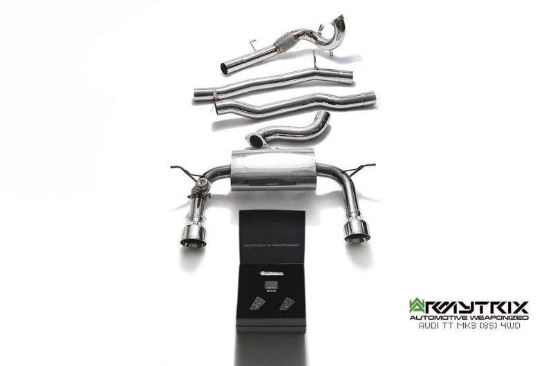 Armytrix Stainless Steel Valvetronic Cat Back Exhaust System Audi TT 8S AWD 14+