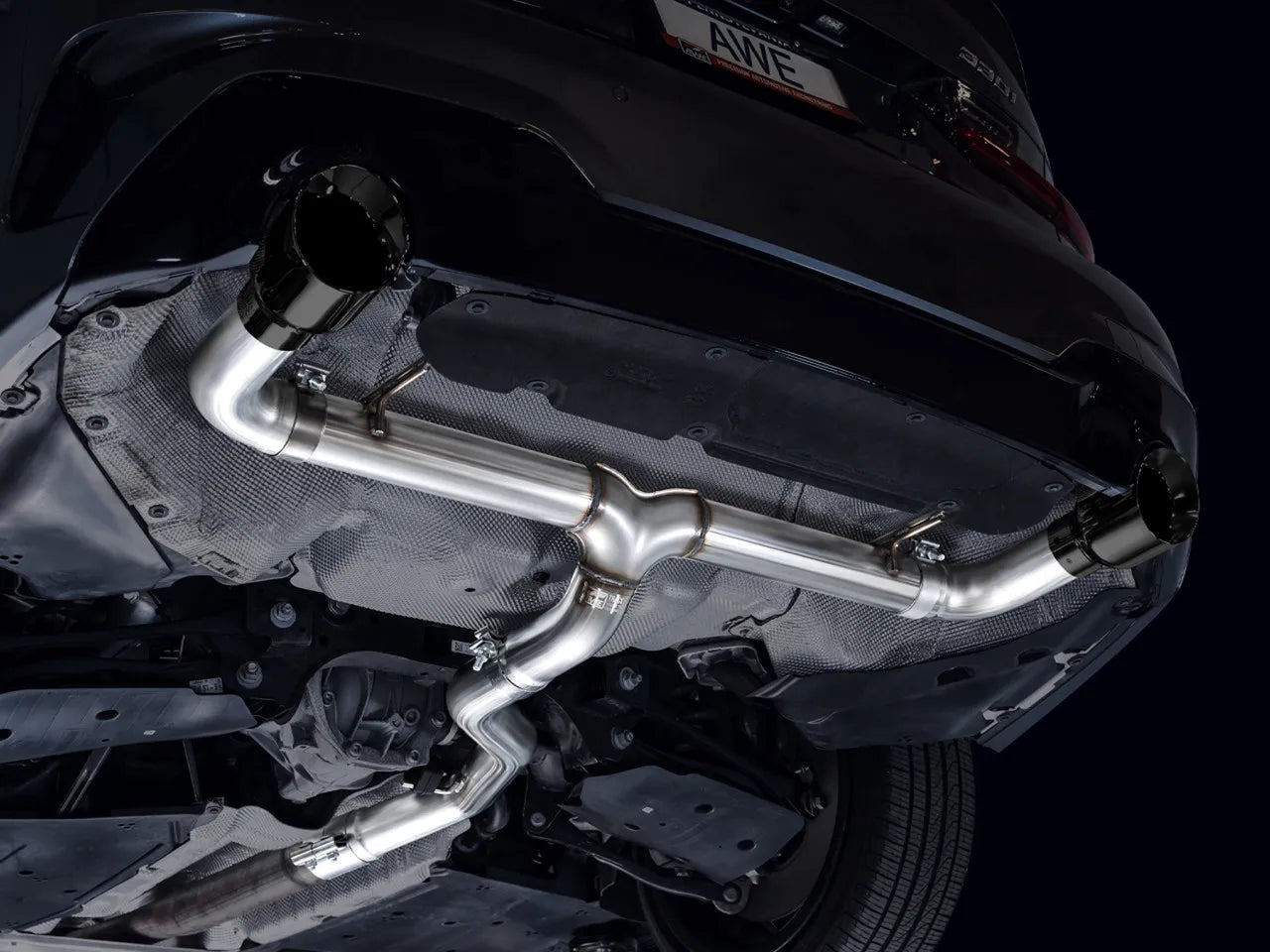AWE 19-23 BMW 330i / 21-23 BMW 430i Base G2X Track Edition Axle Back Exhaust - Diamond