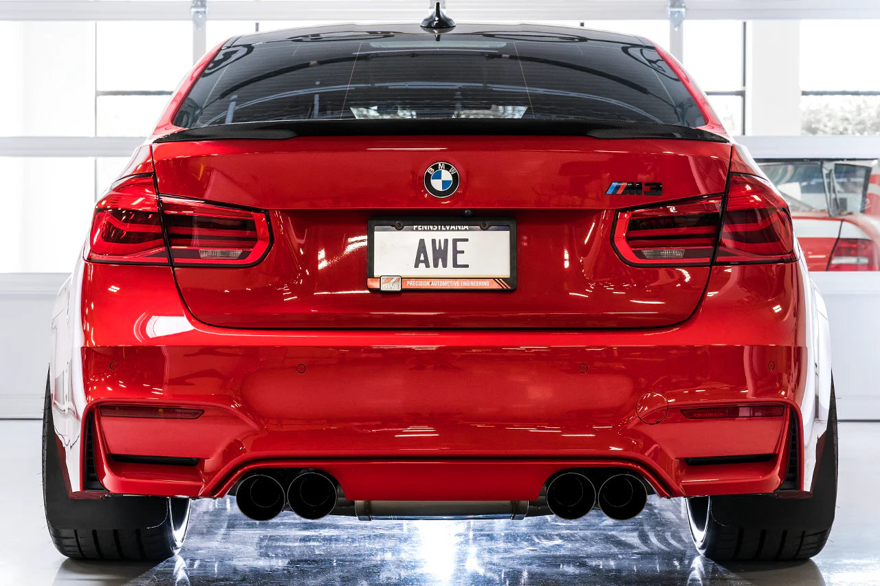 AWE Tuning BMW F8X M3/M4 Track Edition Catback Exhaust - Chrome Silver Tips