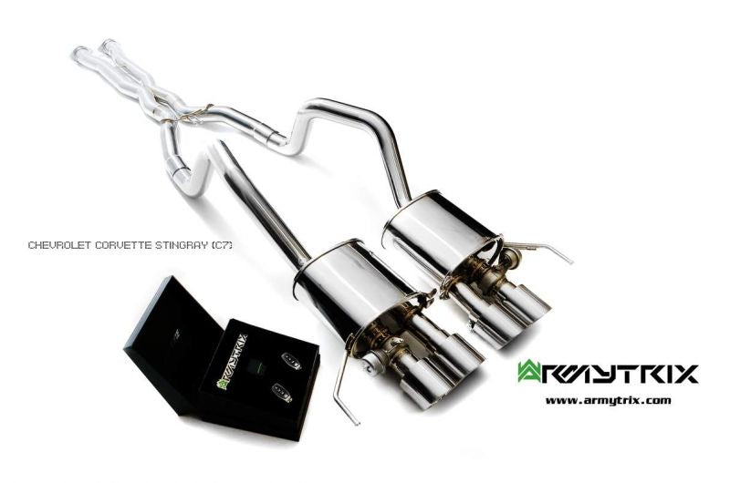 Armytrix Stainless Steel Valvetronic X-Pipe Back Exhaust System Chevrolet Corvette Stingray/Grand Sport/Z06 C7 14-19