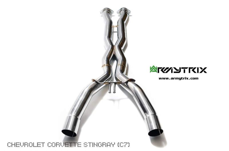 Armytrix Stainless Steel Valvetronic X-Pipe Back Exhaust System Chevrolet Corvette Stingray/Grand Sport/Z06 C7 14-19