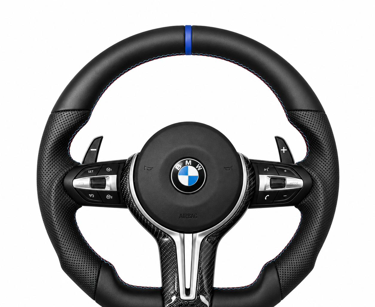 BMW Full Leather Steering Wheel (Design 9) on a clean white background