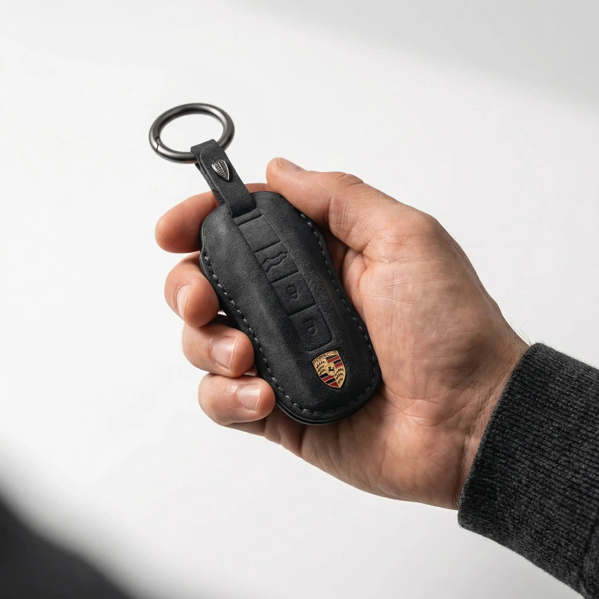 Porsche Key Cover - Alcantara detail