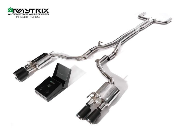 Armytrix Stainless Steel Valvetronic Cat Back Exhaust System Maserati Ghibli/Ghibli S M157 13-18