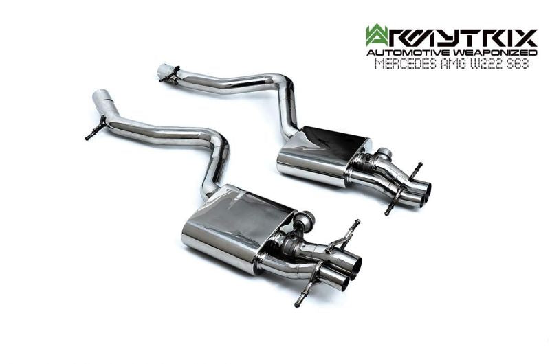 Armytrix Stainless Steel Valvetronic Cat Back Exhaust System Mercedes S63 W222 17-20
