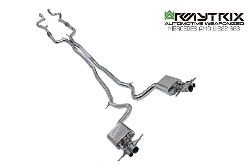 Armytrix Stainless Steel Valvetronic Cat Back Exhaust System Mercedes S63 W222 17-20