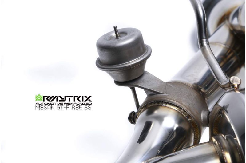 Armytrix Valvetronic 90mm Stainless Steel Exhaust System with Race Y-Pipe & Quad Chrome Tips Nissan GT-R R35
