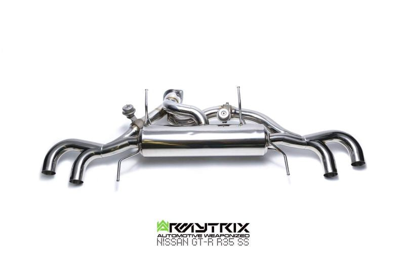 Armytrix Stainless Steel Valvetronic Y-Pipe Back Exhaust System (102mm) Nissan GT-R R35 07+