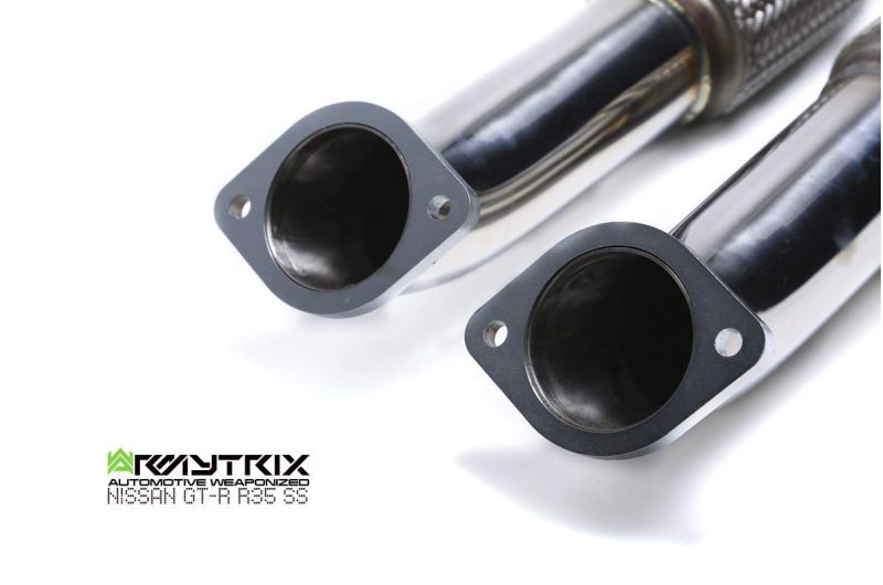 Armytrix Stainless Steel Valvetronic Y-Pipe Back Exhaust System (102mm) Nissan GT-R R35 07+