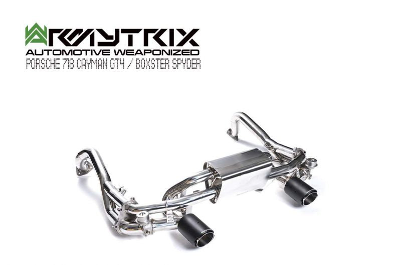 Armytrix Stainless Steel Valvetronic Cat Back Exhaust System Porsche 718 Spyder/Cayman GT4 19+