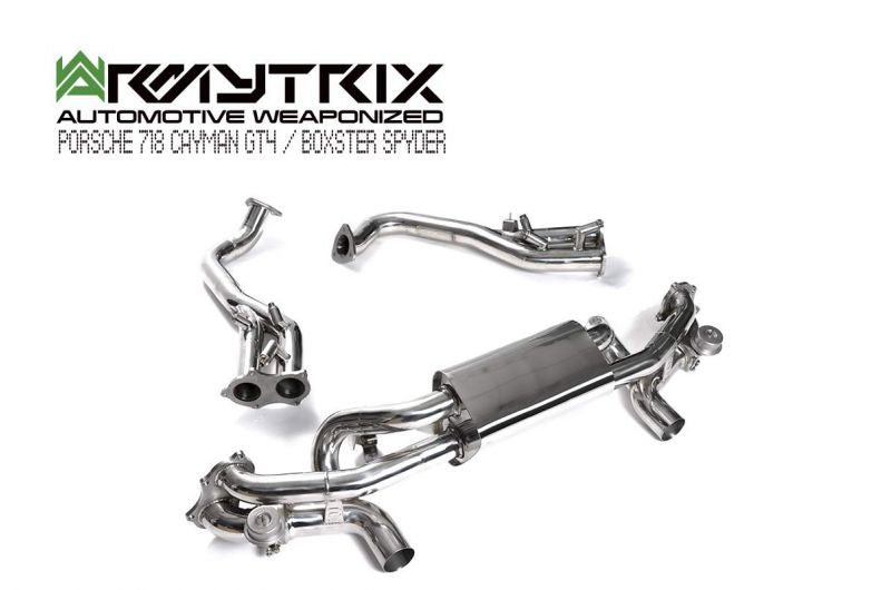 Armytrix Stainless Steel Valvetronic Cat Back Exhaust System Porsche 718 Spyder/Cayman GT4 19+