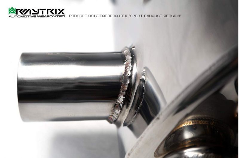 Armytrix Stainless Steel Valvetronic Cat Back Exhaust System (Suits Sports Exhaust Version Only) Porsche 911 Carrera/Carrera4/Carrera S/Carrera4S/Carrera GTS 991.2 16-19