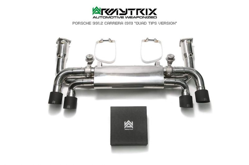 Armytrix Stainless Steel Valvetronic Cat Back Exhaust System (Suits Quad Tip Only) Porsche 911 Carrera/Carrera4/Carrera S/Carrera4S/Carrera GTS 991.2 16-19