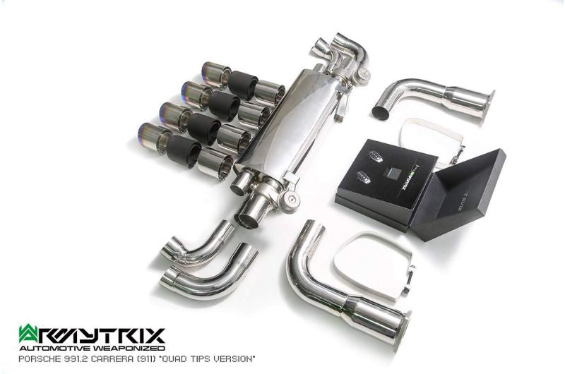 Armytrix Stainless Steel Valvetronic Cat Back Exhaust System (Suits Quad Tip Only) Porsche 911 Carrera/Carrera4/Carrera S/Carrera4S/Carrera GTS 991.2 16-19