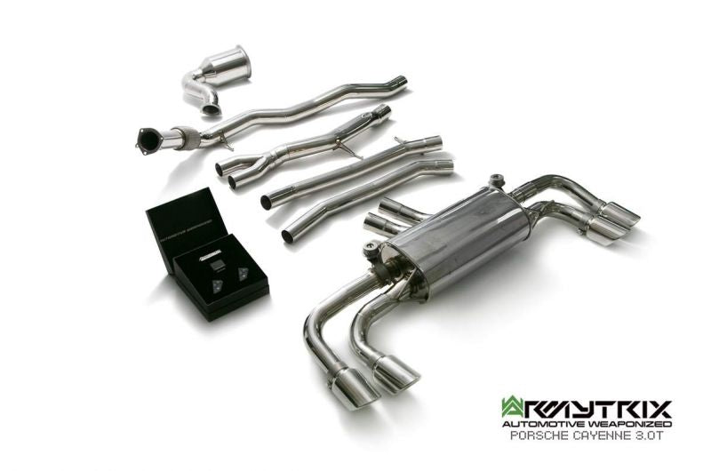 Armytrix Stainless Steel Valvetronic Cat Back Exhaust System Porsche Cayenne E3 3.0T 18+