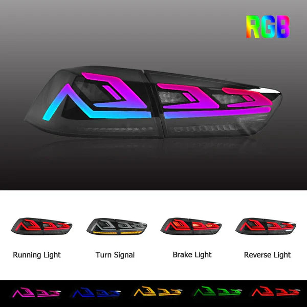 VLAND 2007-2017 MITSUBISHI LANCER RGB DYNAMIC LED TAIL LIGHTS