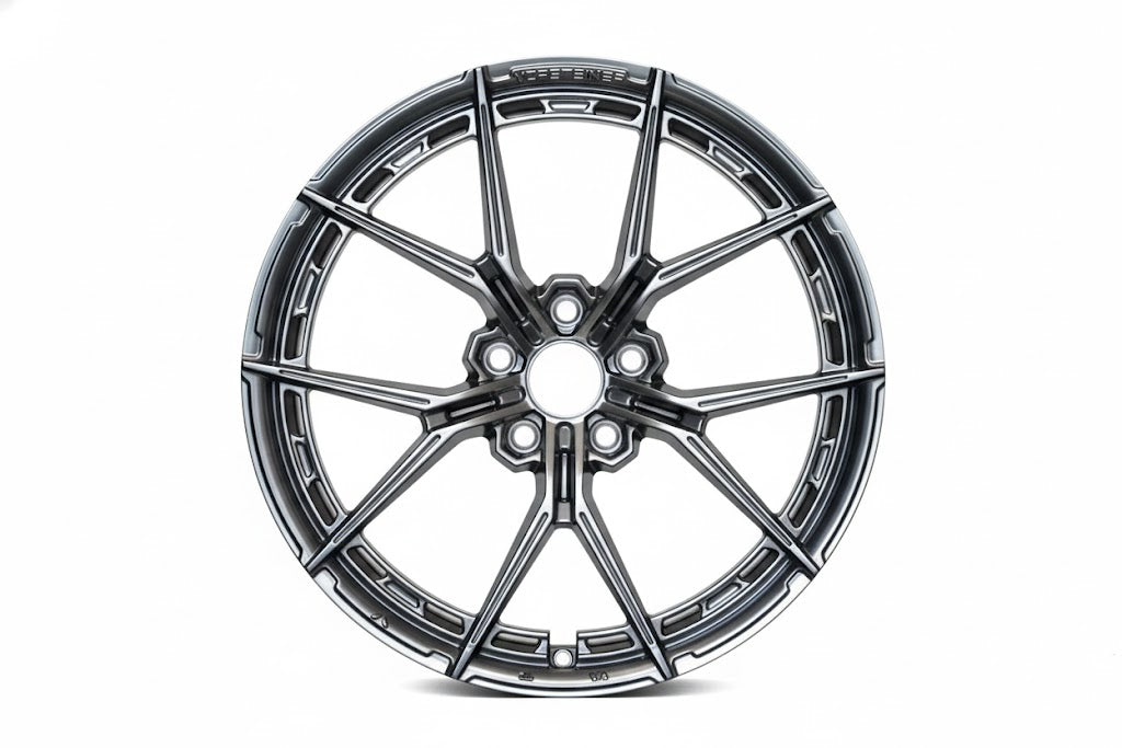 WWC VFX | Split-Spoke Flow-Form Wheel – Gunmetal Grey