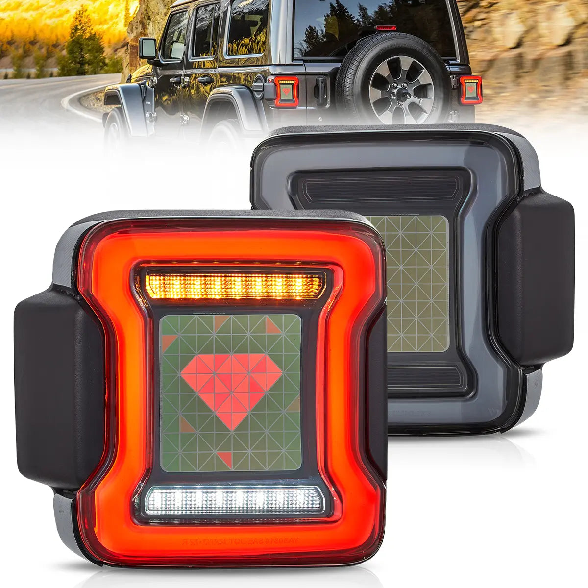 OLED Tail Lights For 2018-2023 Jeep Wrangler JL JLU