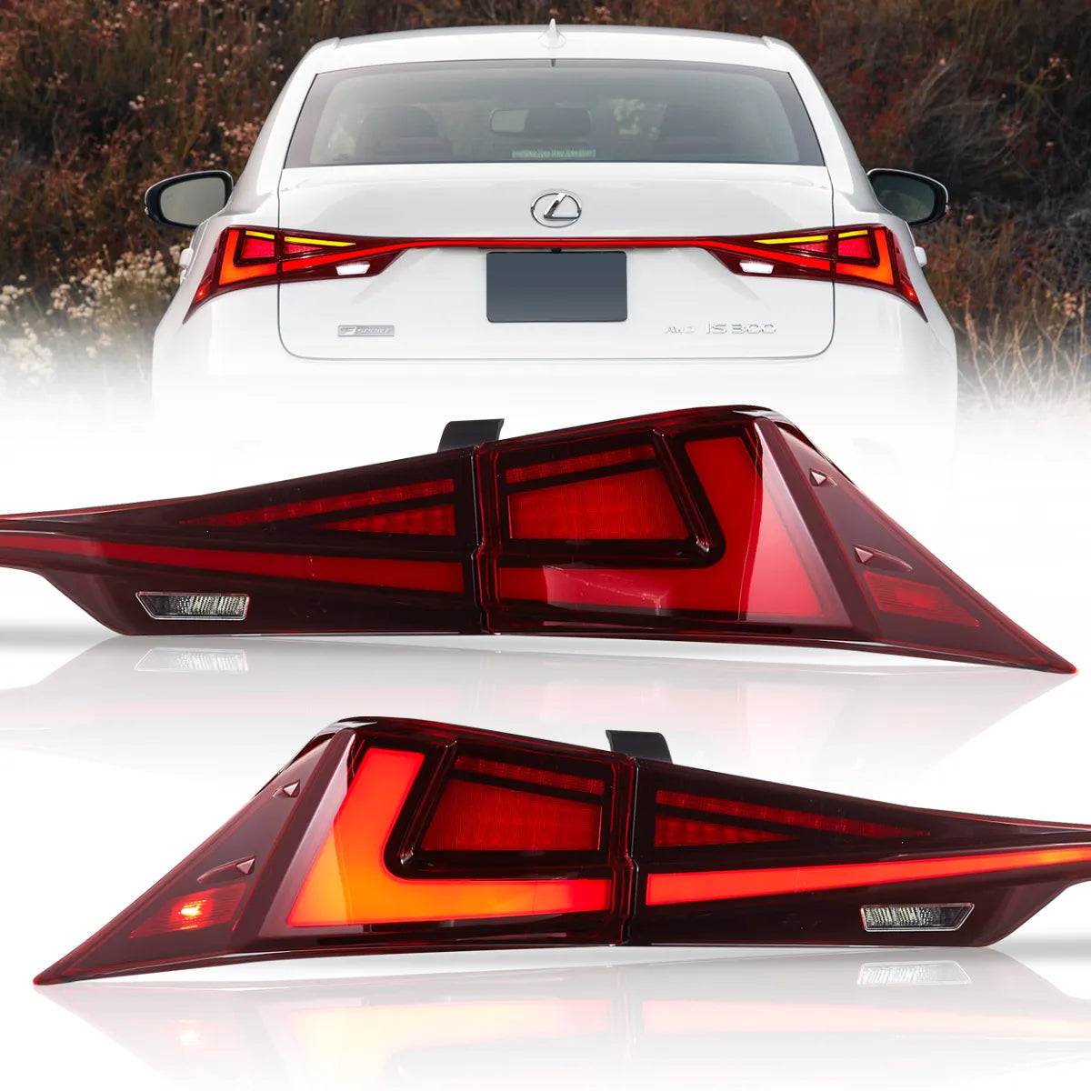 LED Tail Lights For 2014-2019 lexus IS 250 200t 300h F Sport