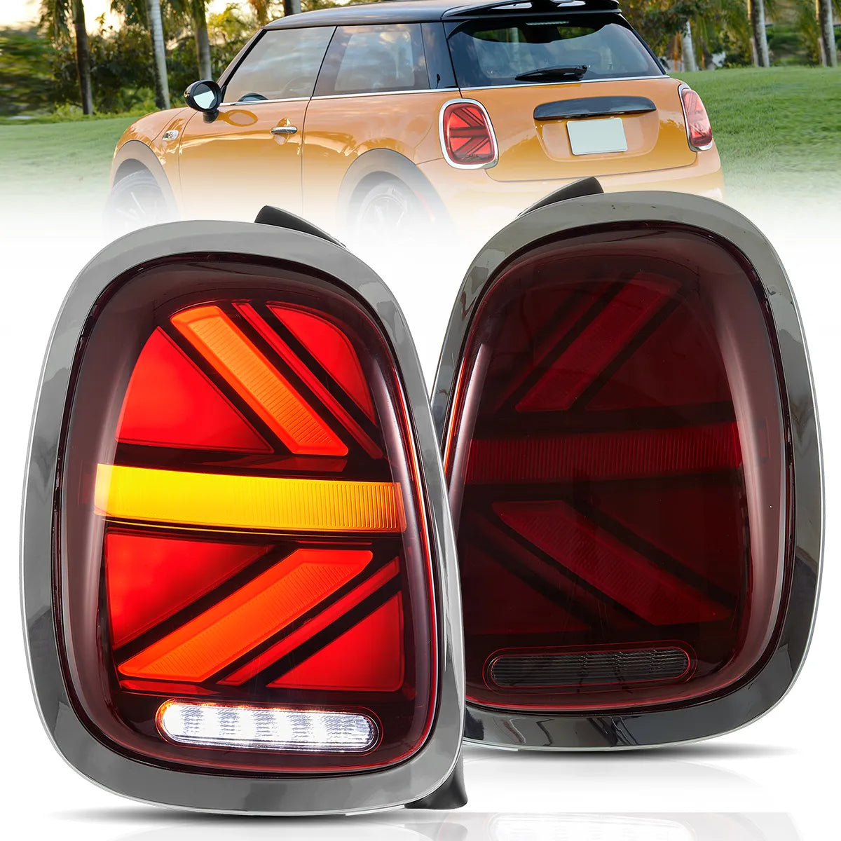 Full LED Tail Lights For 2014-2019 Mini Cooper Hatch F55 F56 F57