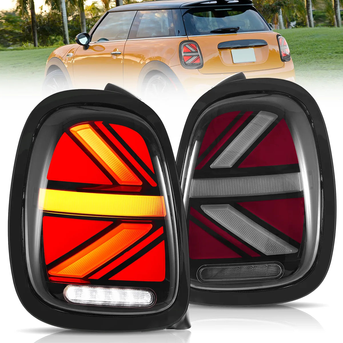 Full LED Tail Lights For 2014-2019 Mini Cooper Hatch F55 F56 F57