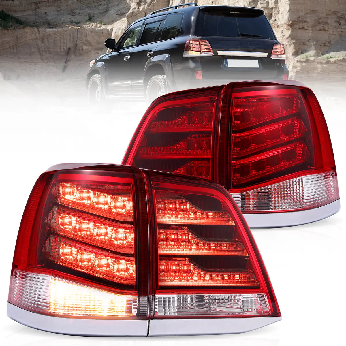 LED Tail Lights For 2008-2015 Toyota Land Cruiser