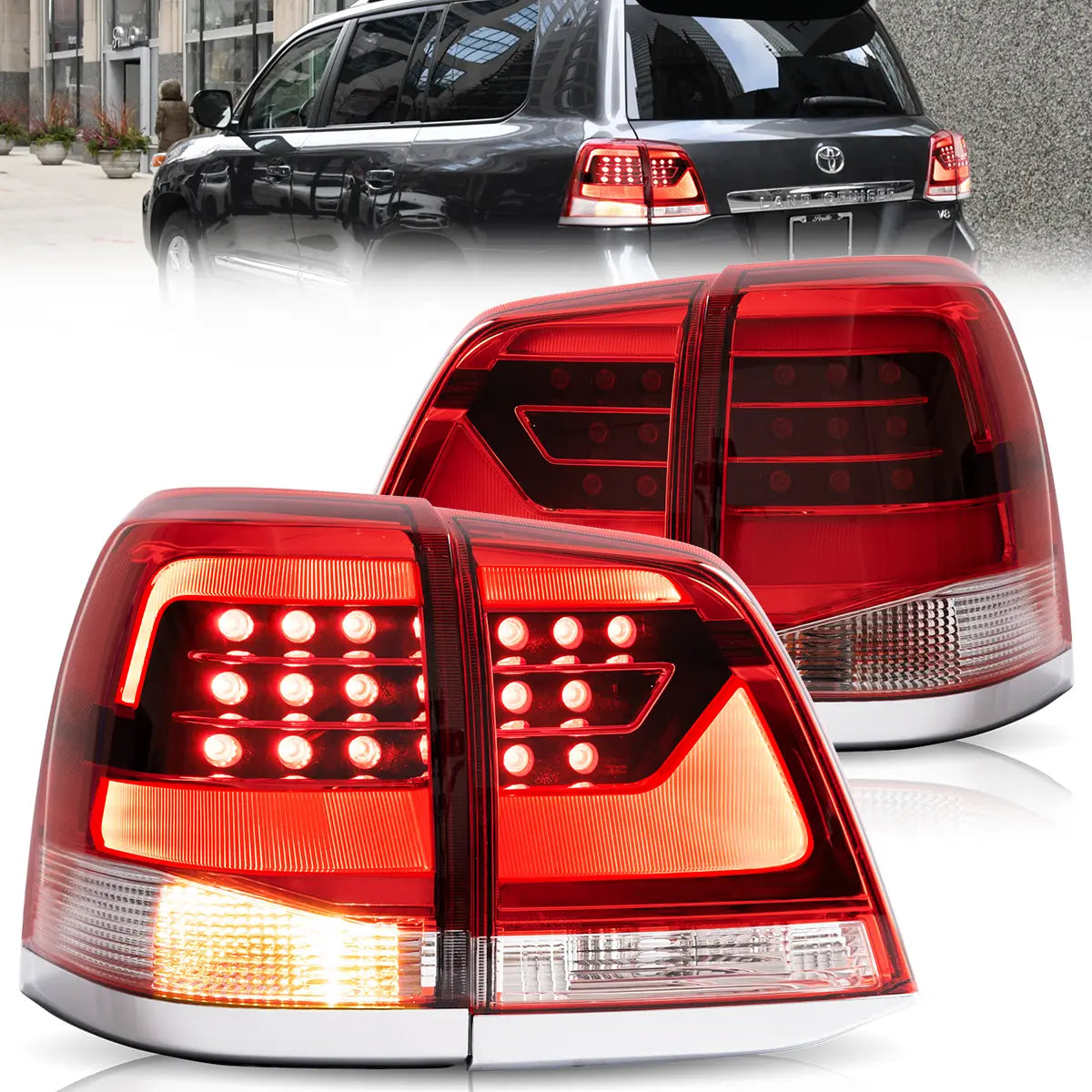 LED Tail Lights For 2008-2015 Toyota Land Cruiser