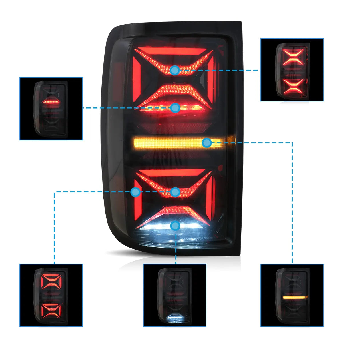 LED Tail Lights For Volkswagen Amarok 2010-2021