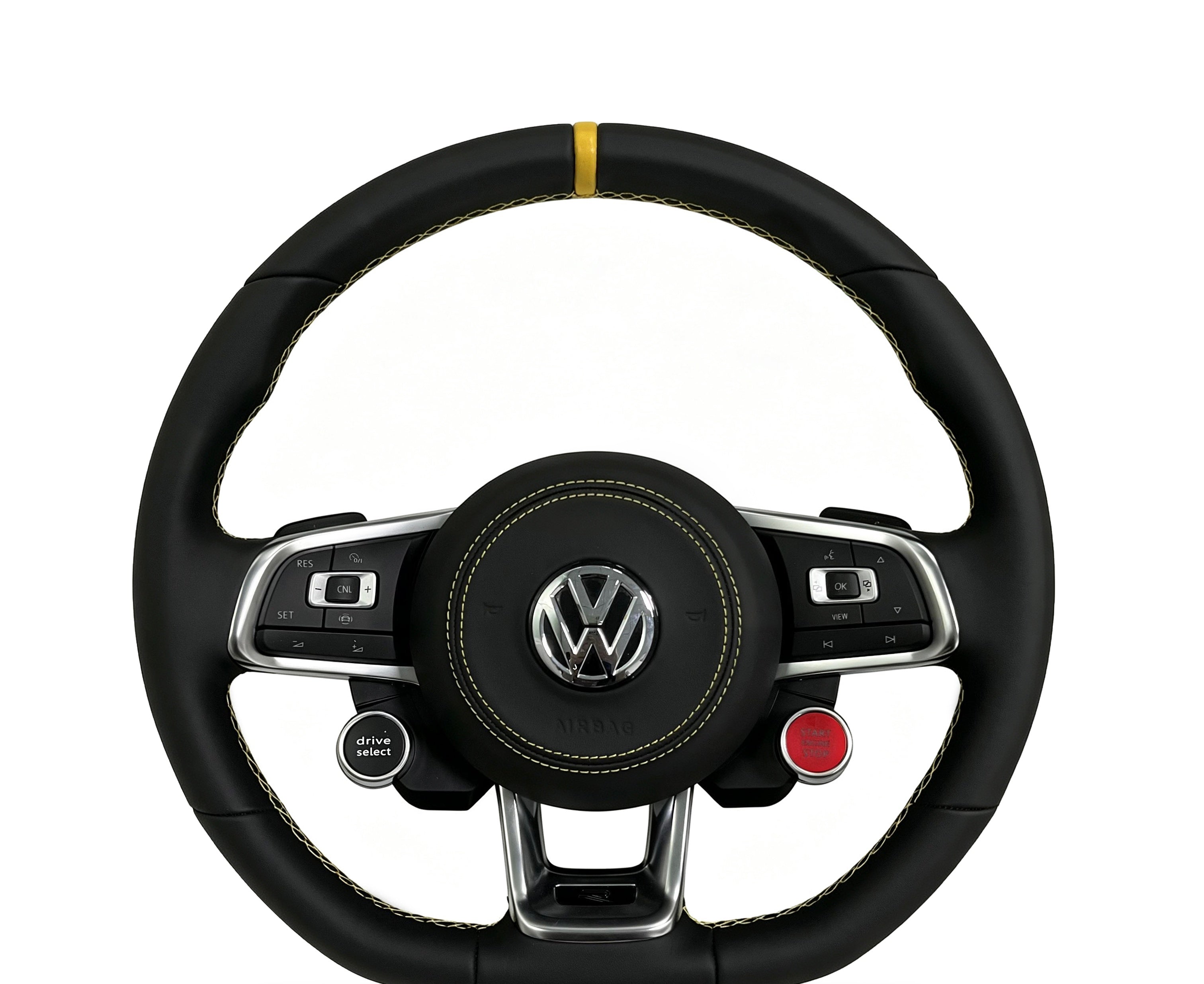 Volkswagen Golf Smooth Leather Steering Wheel (Design 03) on a clean white background