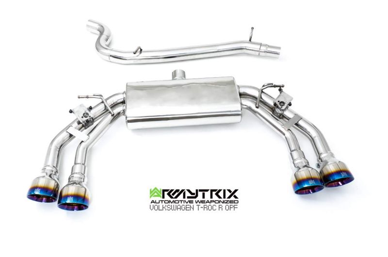 Armytrix Stainless Steel Valvetronic Cat Back Exhaust System Volkswagen T-Roc R 20+