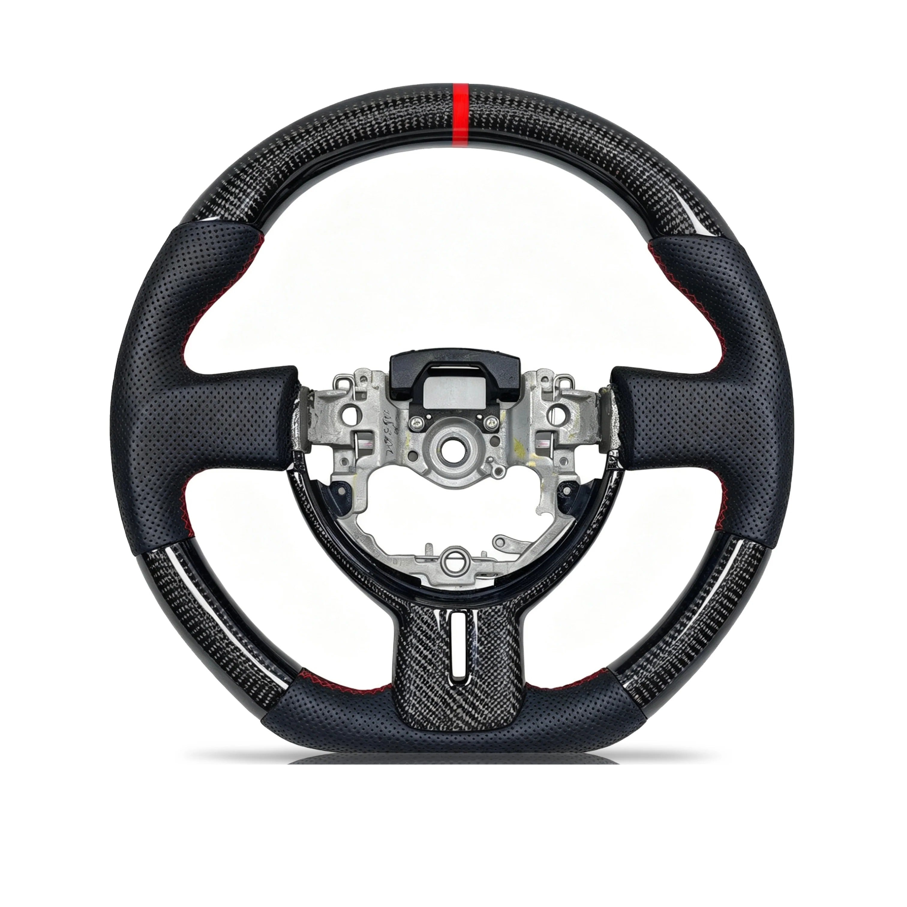Steering wheel on a clean white background