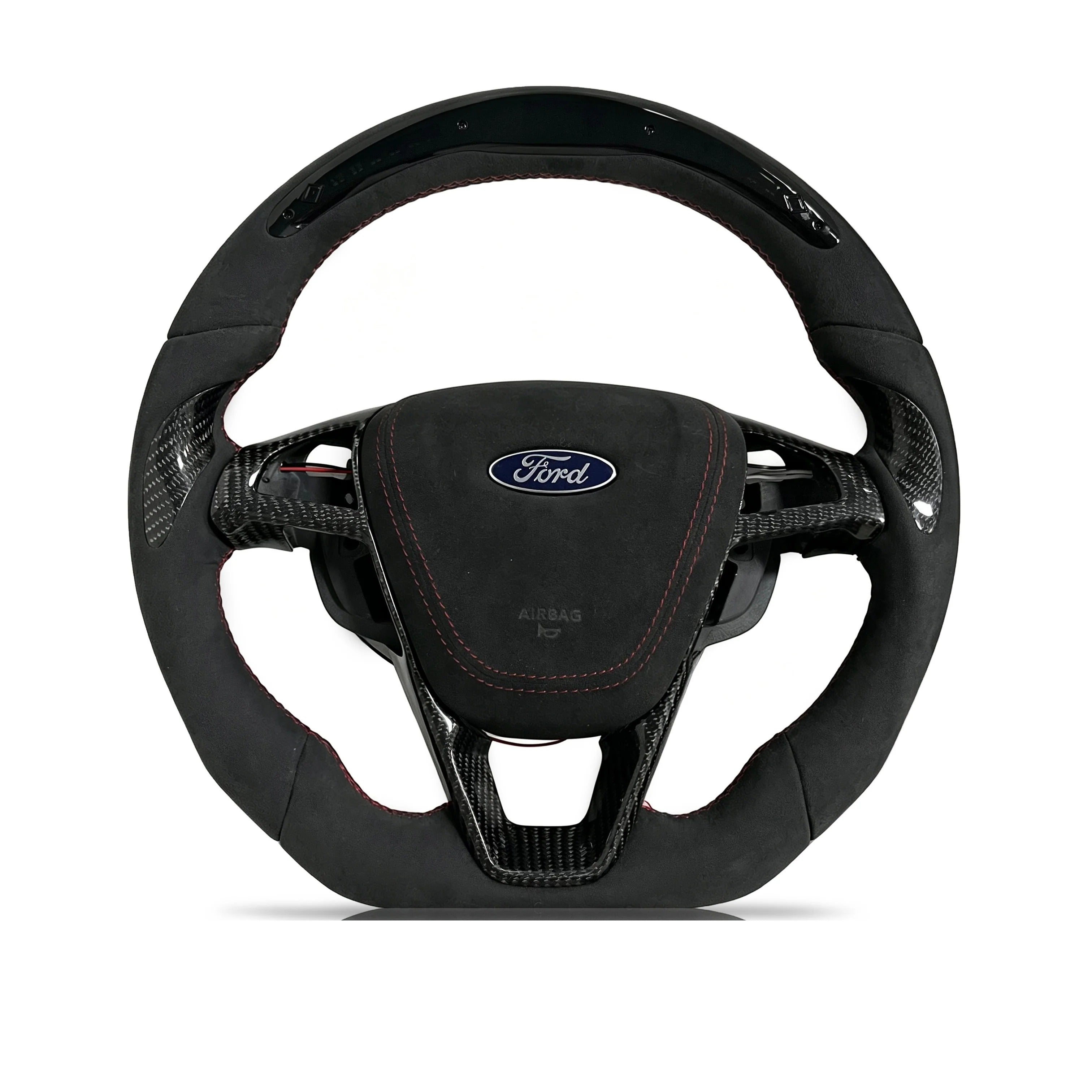 Steering wheel on a clean white background