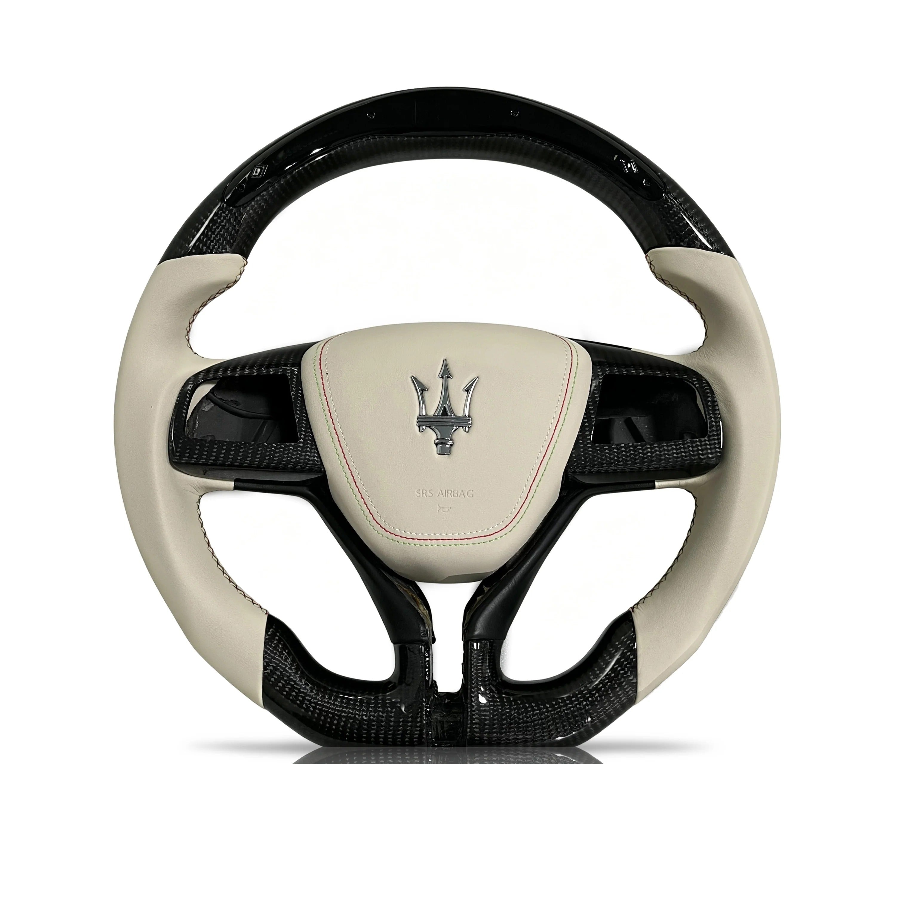 Steering wheel on a clean white background