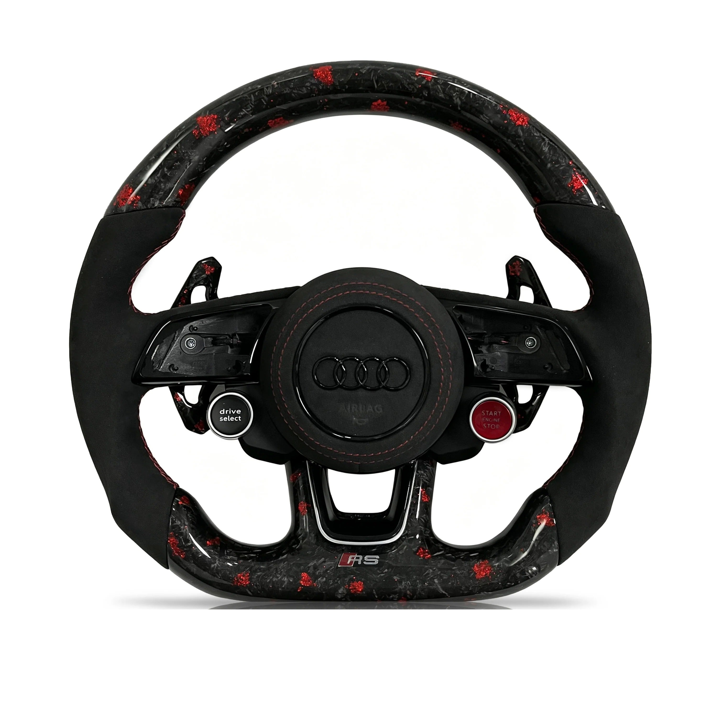 Steering wheel on a clean white background