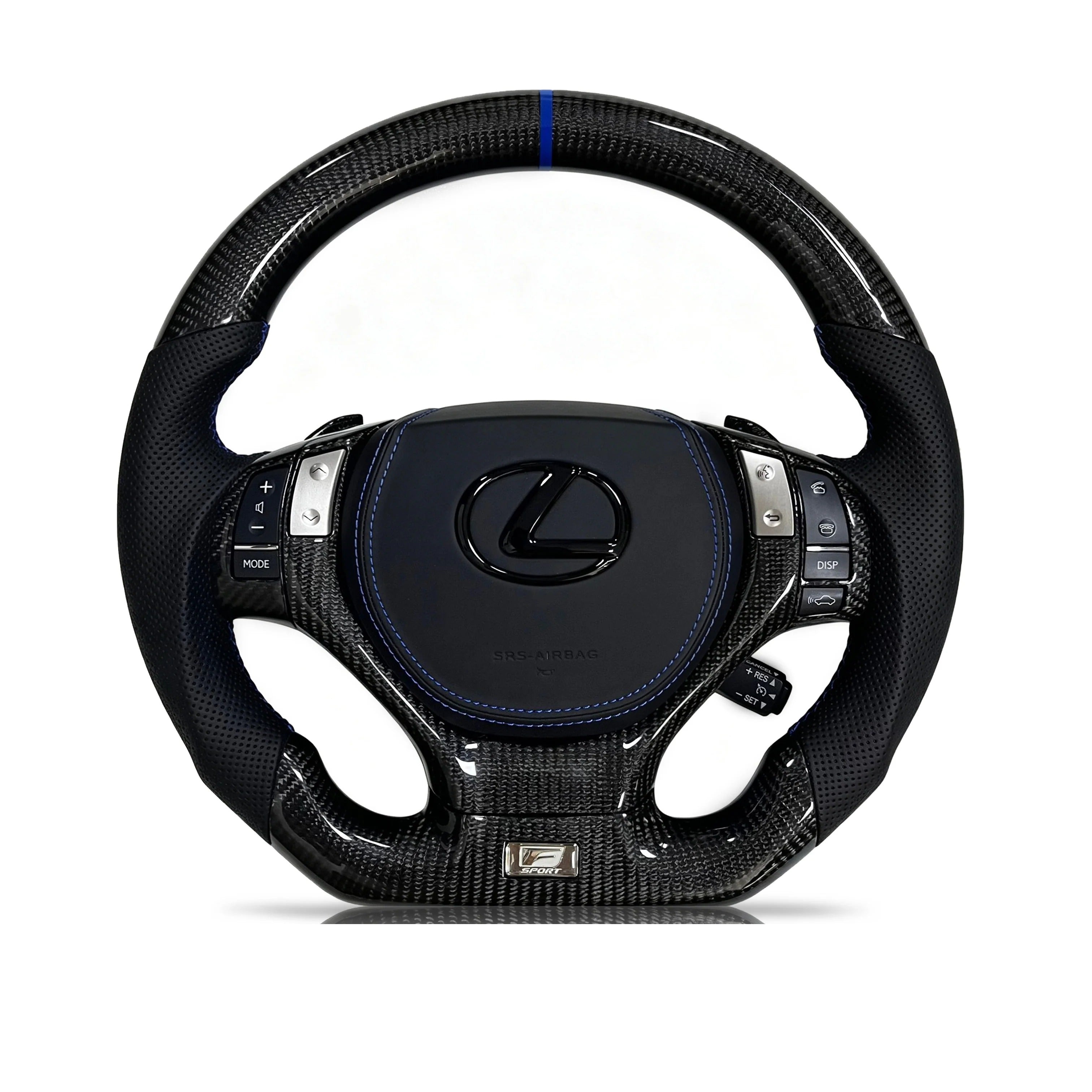 Steering wheel on a clean white background