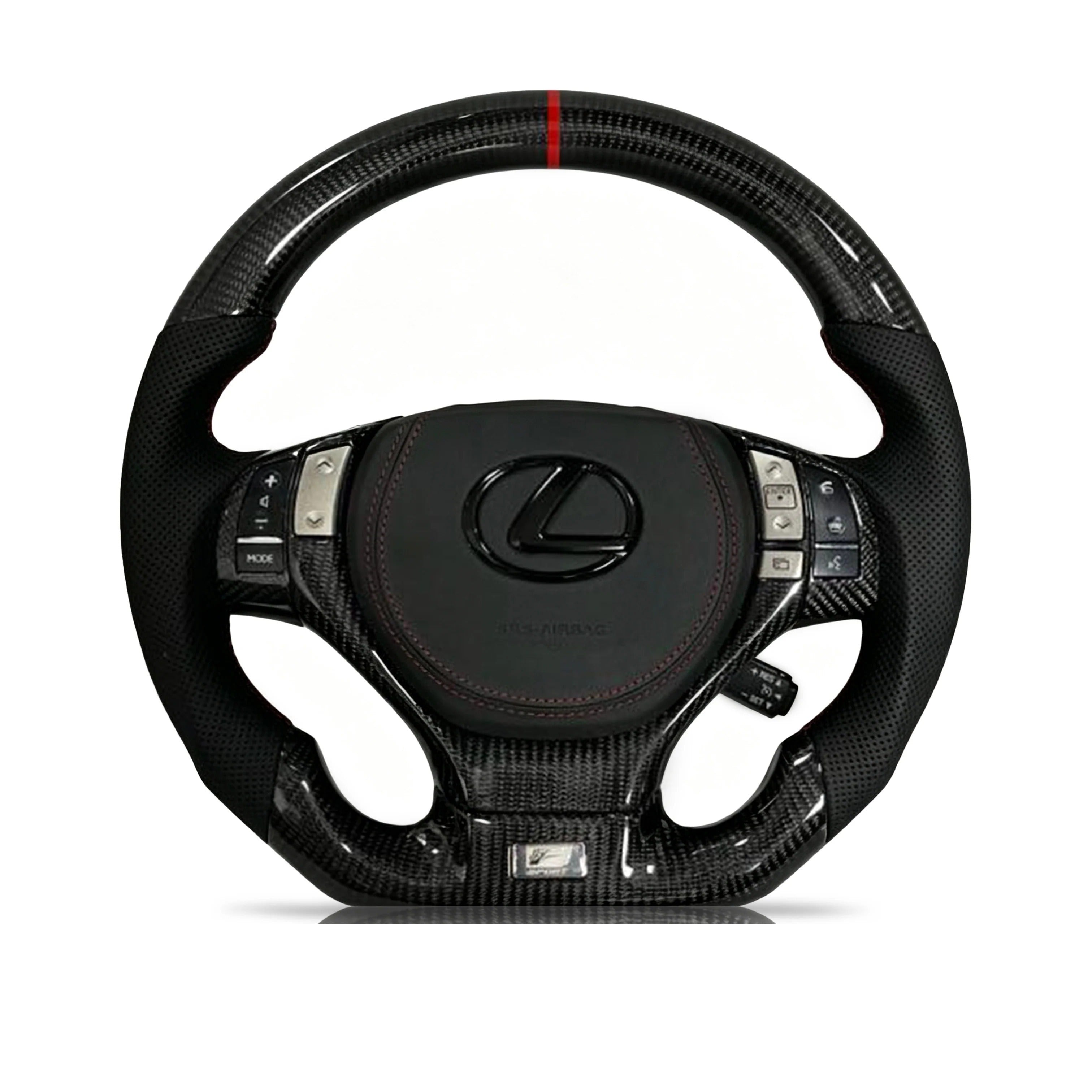 Steering wheel on a clean white background
