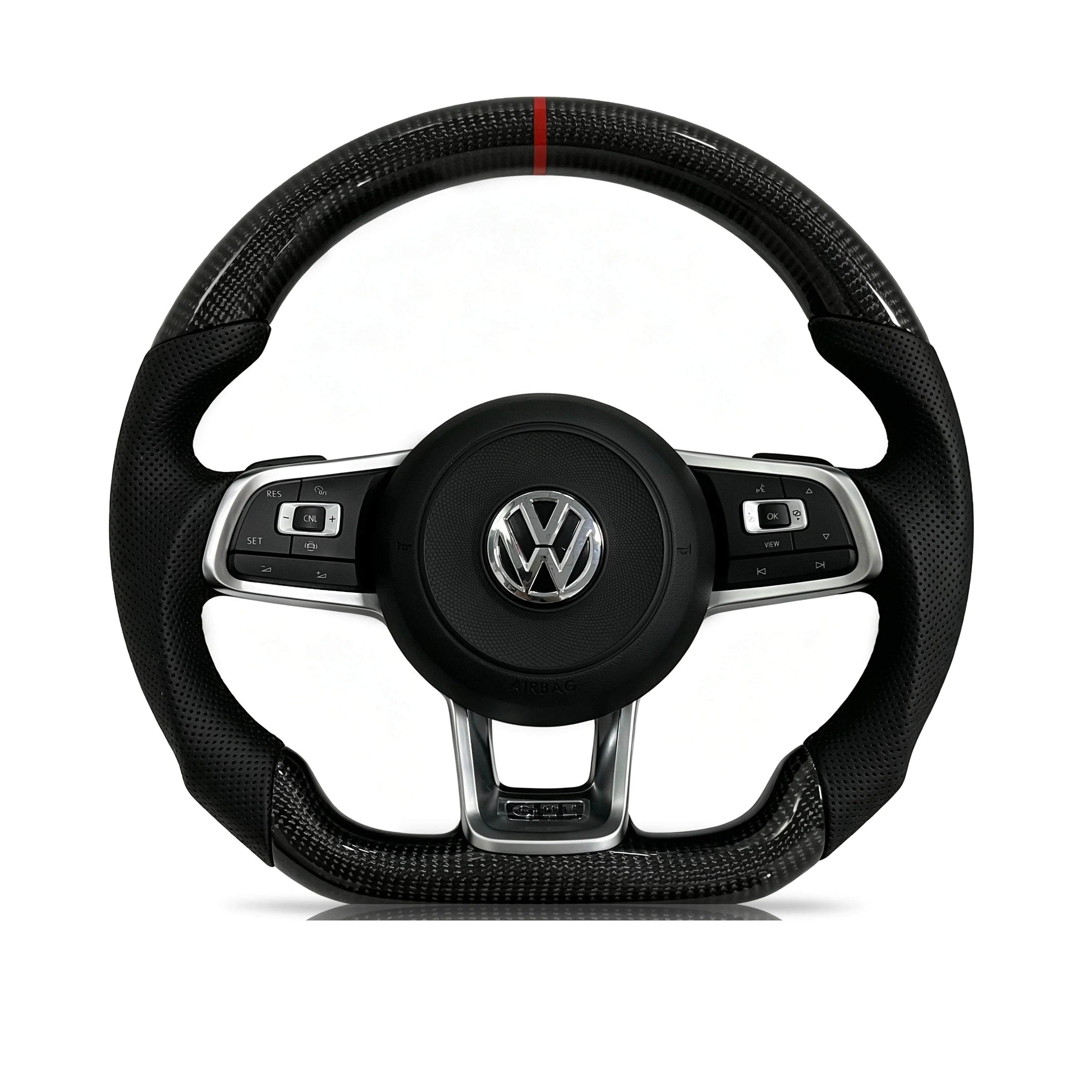 Steering wheel on a clean white background