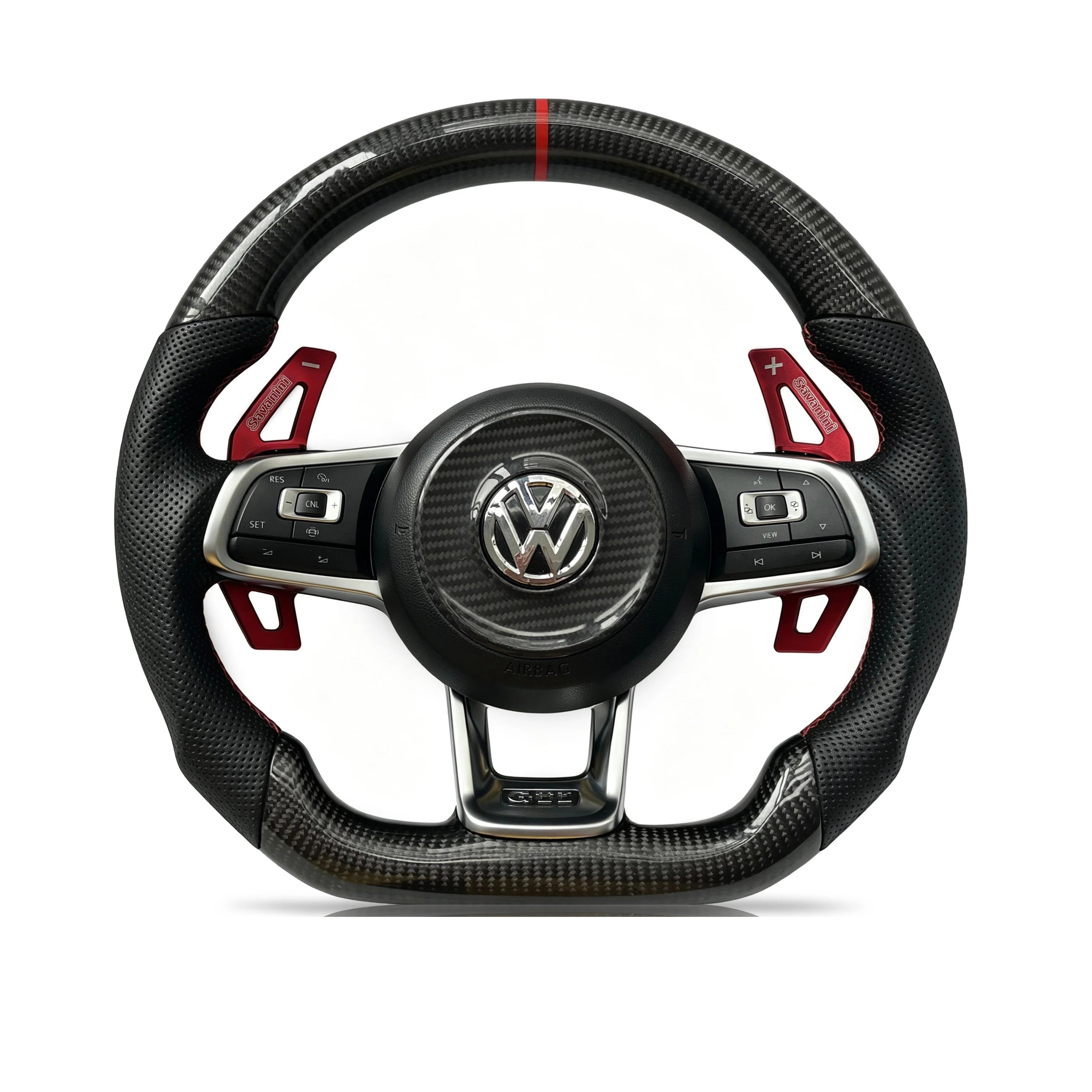 Steering wheel on a clean white background
