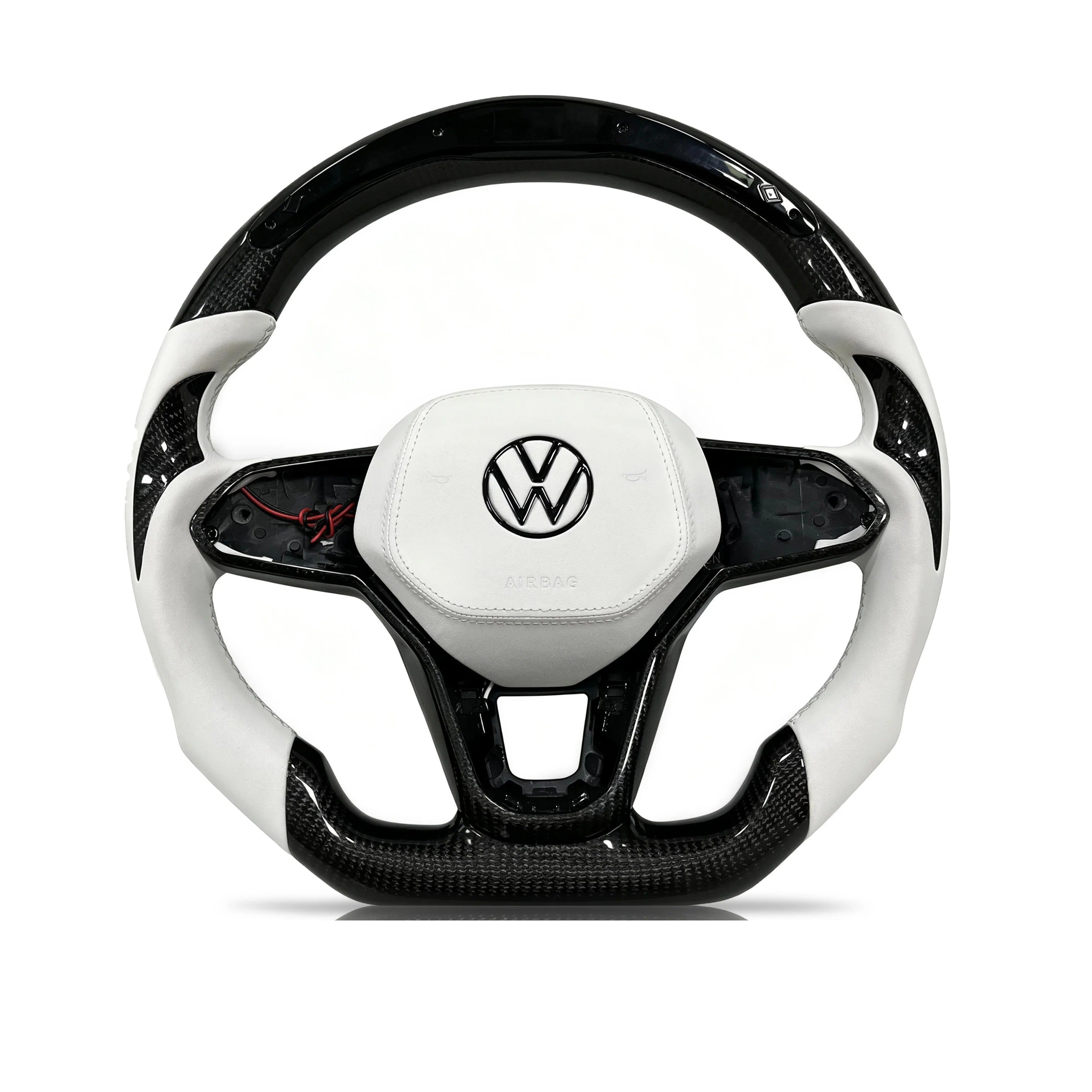 Steering wheel on a clean white background