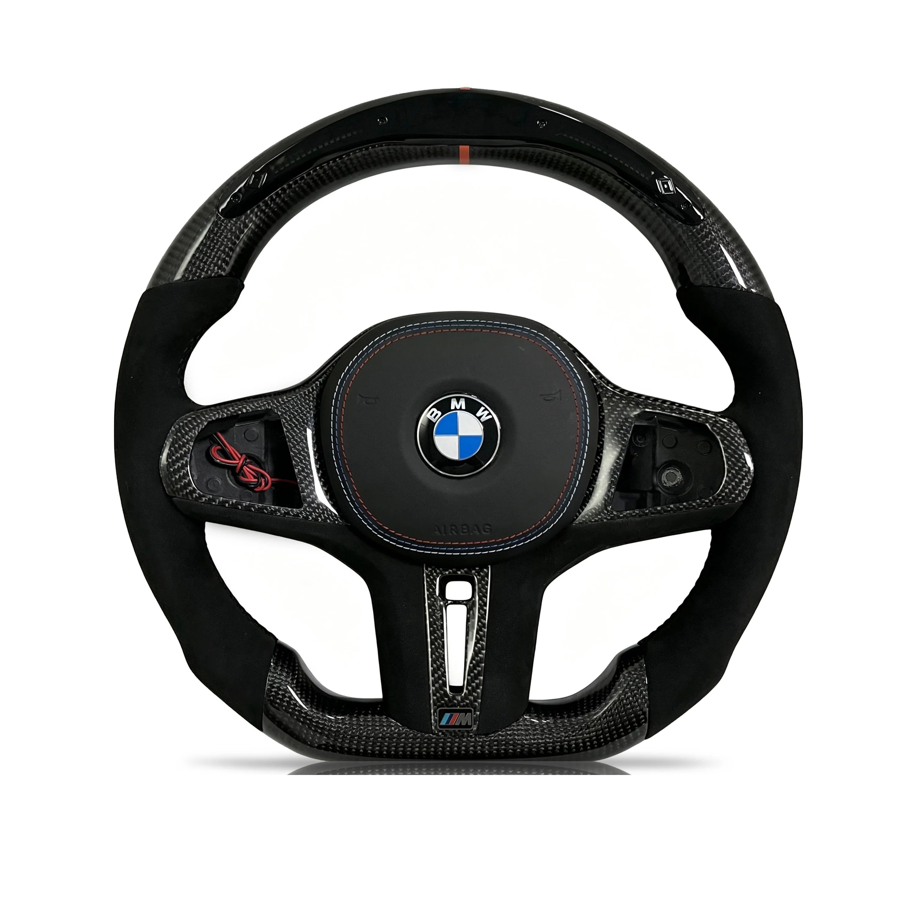 Steering wheel on a clean white background